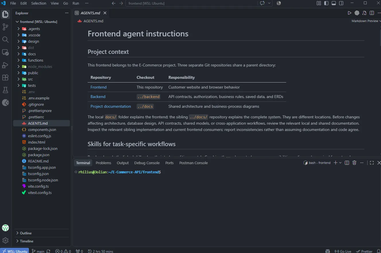 AI workflow, instructions, and reusable skills