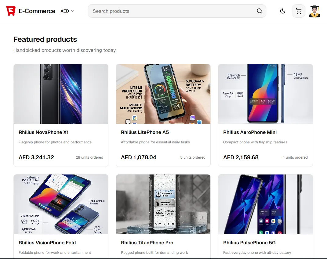 E-Commerce product catalog