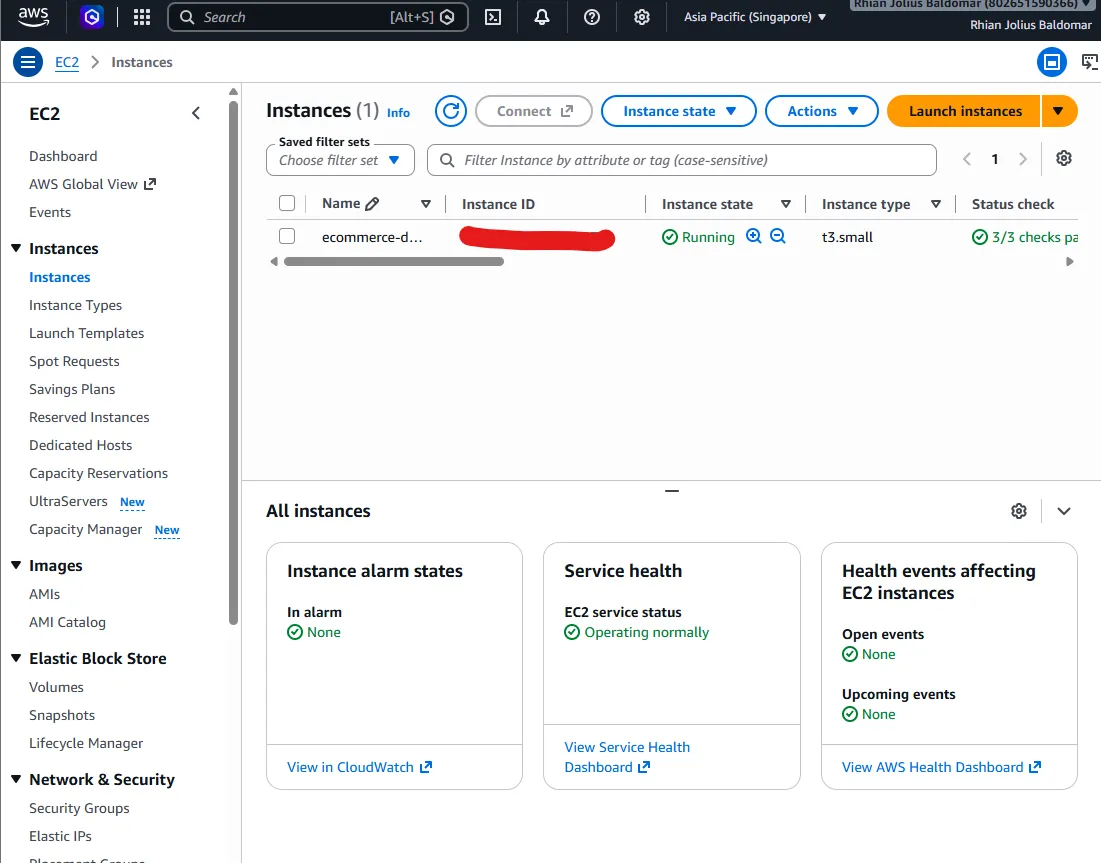 Backend infrastructure on Amazon EC2
